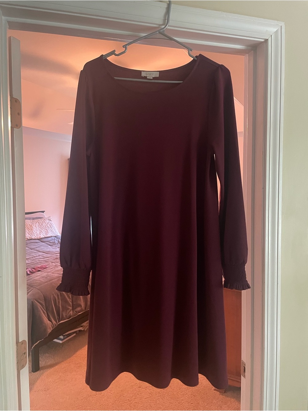 Burgundy dress